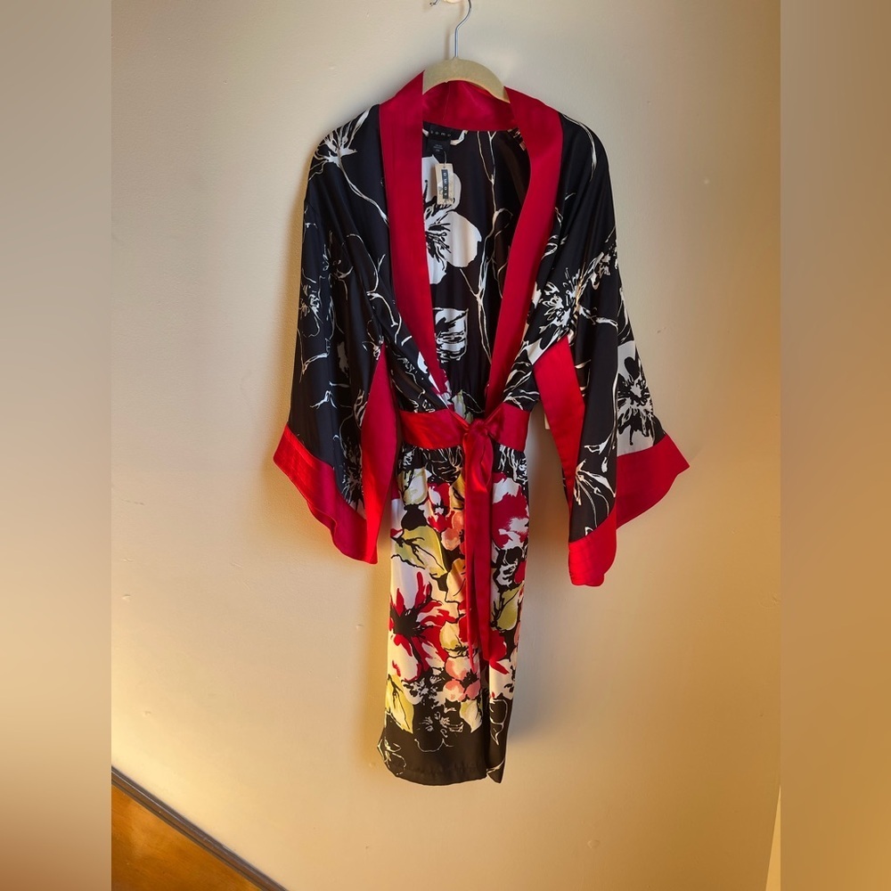 Soma 100% Silk Washable Kimono Robe - Picture 2 of 5